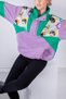 Women's Men's Green Lilac Half-Zip Fleece - 3