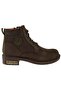 14510 Zippered and Laced Genuine Leather Unisex Boots Brown