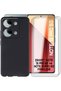 Xiaomi Redmi Note 13 Pro 5g Case Matte Soft Surface Texture Flexible Silicone + Screen Protector Glass 1+1 Set