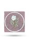 Natural Stone Trivet 20x20cm Purple Background Flower Printed Stone Trivet