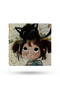 Natural Stone Coaster 15X15Cm Little Girl and Cat Pattern Printed Stone Teapot Coaster-Pot Pan Coaster
