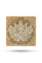 Natural Stone Coaster 20X20Cm Lotus Flower Printed Stone Teapot Coaster - Pot and Pan Coaster