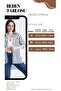 Women's Black Sleeve Folded Single Pocket Oversize Striped Shirt 302 - 2