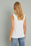 Women's Polo Neck Blouse White AYD276 - 2