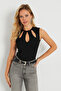 Women's Window Blouse Black EY2719 - 3