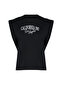 Siyah %100 Pamuk Slogan Baskılı Regular/Normal Kalıp Bisiklet Yaka Örme T-Shirt TWOSS24TS00020 - 7