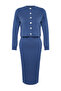 Indigo Düz Midi Triko Elbise TWOSS23EL00738 - 8