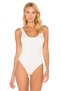 Women's White Halter Neck Silk Jersey Bodysuit - 2