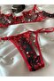 Black-Red Bralet Takımı - 5