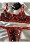 Black-Red Bralet Takımı - 6
