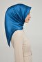 2021/22 Autumn and Winter Series Solid Color Clear Blue Silk Twill Scarf - 2