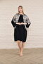 women's short sleeve midi length tunic dress - 4