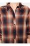 LCWAIKIKI Classic Shirt Collar Plaid Long Sleeve Viscose Women's Tunic - 4