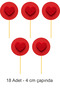 Heart Shaped Toothpicks for Valentine's Day and Special Occasions 18 Pieces of Toothpick Cupcake Cake Decoration Thick Paper - 3