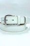 100% Genuine Leather 3 cm Women's Belt White - 2