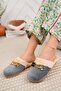 Winter House Slippers Gray Plush Woolen Women's Slippers Guest Dowry Bundle Bridal Slippers - 3