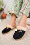 Winter House Slippers Black Plush Woolen Women's Slippers Guest Dowry Bundle Bridal Slippers - 3