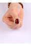 Natural Stone Agate Natural Stone Adjustable Women's Ring - 6