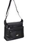 Women's Multi-Compartment Washed Leather Crossbody Bag