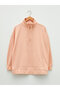 Stand Collar Plain Long Sleeve Women's Sweatshirt - 6