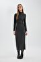 Basic Bodycon Maxi Dress - Half Turtleneck, Thick Camisole, Long Sleeve B8602Ax23Wn