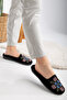 Women's Tile House Slippers Winter Indoor Soft Comfortable Slippers Embroidered Dowry Bundle Slippers - 3