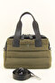 Women's Khaki Multi-Compartment Fluffy Crossbody and Shoulder Sports Bag - 5