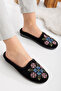 Women's Tile House Slippers Winter Indoor Soft Comfortable Slippers Embroidered Dowry Bundle Slippers - 2