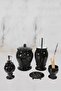 Black Foam Patterned Bathroom Set of 5 - 3