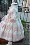 Vintage Birthday Dress with Pink Lace on White Antiallergic Cotton Fabric Top - 8