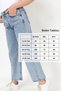 Kids Mom Jeans Denim Trousers High Waist Wide Cut - 4