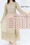 Young Girl Long Length Lace Guipure Embroidered Chiffon Hijab Dress - 8