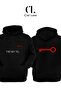 Unisex Women's and Men's the Key to Couple Lover Sweatshirt Set of 2 Black - 3