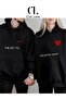 Unisex Women's and Men's the Key to Couple Lover Sweatshirt Set of 2 Black
