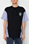 Siyah Kalın Pamuklu Oversize/Geniş Kalıp Poplin Detaylı Baskılı Örme T-Shirt TWOSS24TS00005 - 9