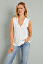 Women's Polo Neck Blouse White AYD276 - 6