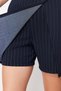 Navy Blue Striped Mini High Waist Knitted Shorts Skirt TWOSS23SR00076 - 4