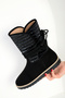 Black Suede Women's Boots & Booties 18588 - 6