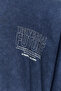 Indigo Oversized/Wide Cut Faded Effect Printed Text 100% Cotton T-Shirt TMNSS24TS00043 - 5