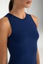 Soft Touch Slit Detailed Sleeveless Dress Navy Blue - 4