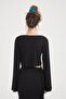 Black Ultra Soft Flywheel Sleeve Blouse - 4