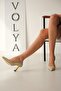 Scarlet Beige Wrinkled Patent Leather (8CM) Heel Length Daily Use Stiletto - 2
