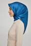 2021/22 Autumn and Winter Series Solid Color Clear Blue Silk Twill Scarf - 4