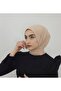 Women's Beige Snap Bonnet Hijab Scarf