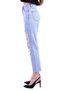 Women's Mom Fit Jeans with Ripped Detail on the Front, High Waisted Pockets and Unlined Ice Blue Denim - 3