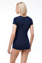 Women's Navy Blue V-Neck Short Sleeve Modal Body 145 - 3