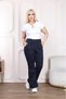 Navy blue spanish leg retractive pants - 3