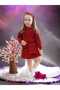 Girl's 4-Piece Knitwear Set with Skirt, Sweater, Hair Band and Bag Accessories - 5
