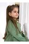 Green Children's Oversize Gabardine Trousers 2 Pieces Top and Bottom Set - 5