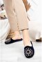 Larci Women's Hitit House Slippers Winter Indoor Soft Sole Comfortable Slippers Embroidered Dowry Bundle Slippers - 3
